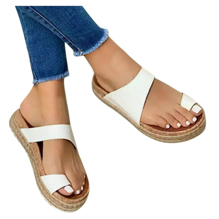 Peize Women Summer Slip-On Flat Weaving Open Toe Beach Breathable Slippers,Ladies Rome Shoes 